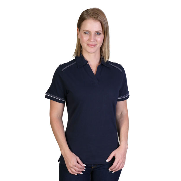 Picture of Ladies Flat Piping Polo