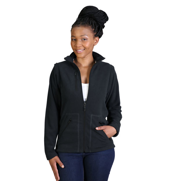 Picture of Ladies Zip Off Sleeve Polar Fleece